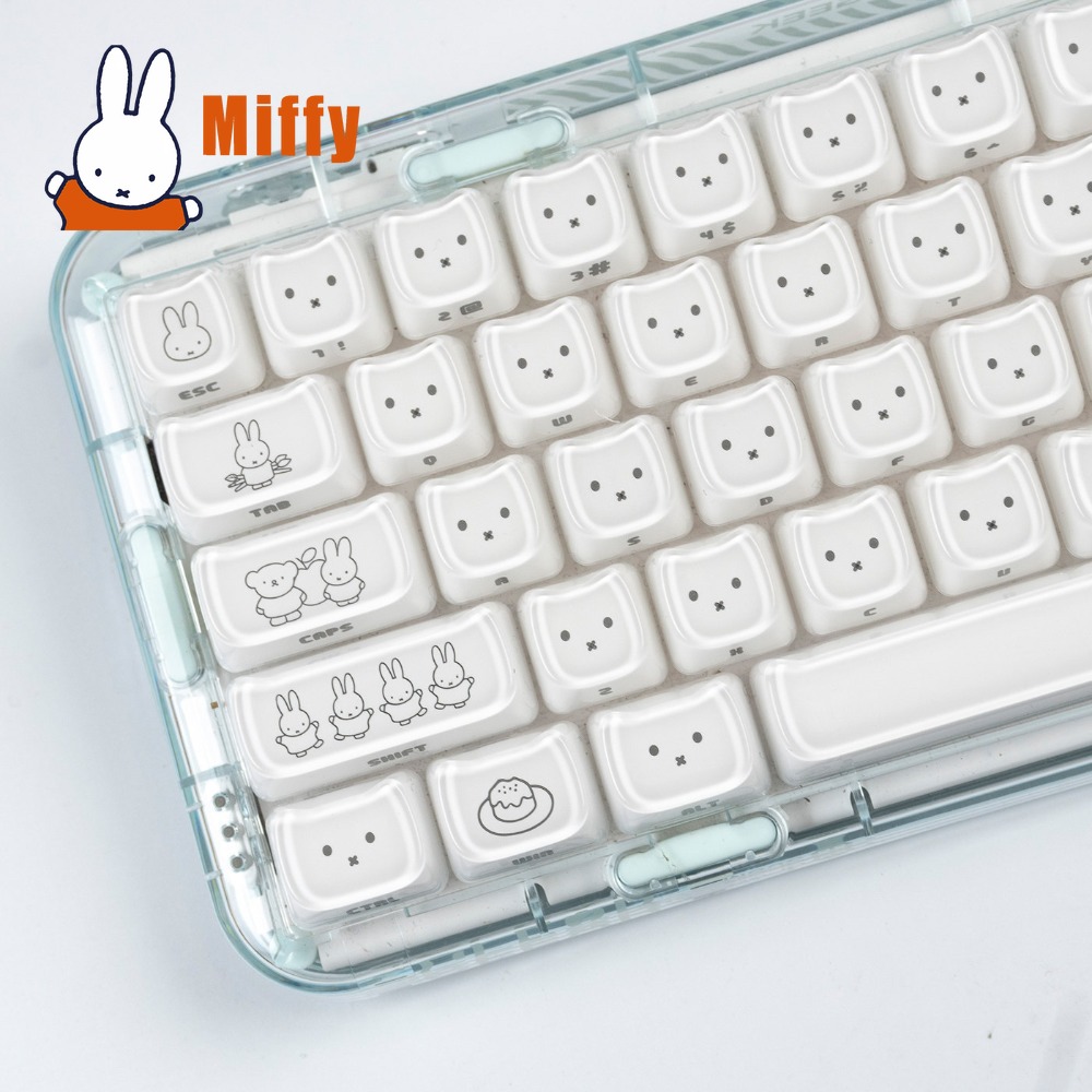 Kawaii Miffy Keycaps Penutup K - Gaming Keyboard Nearby ulasan dan harga