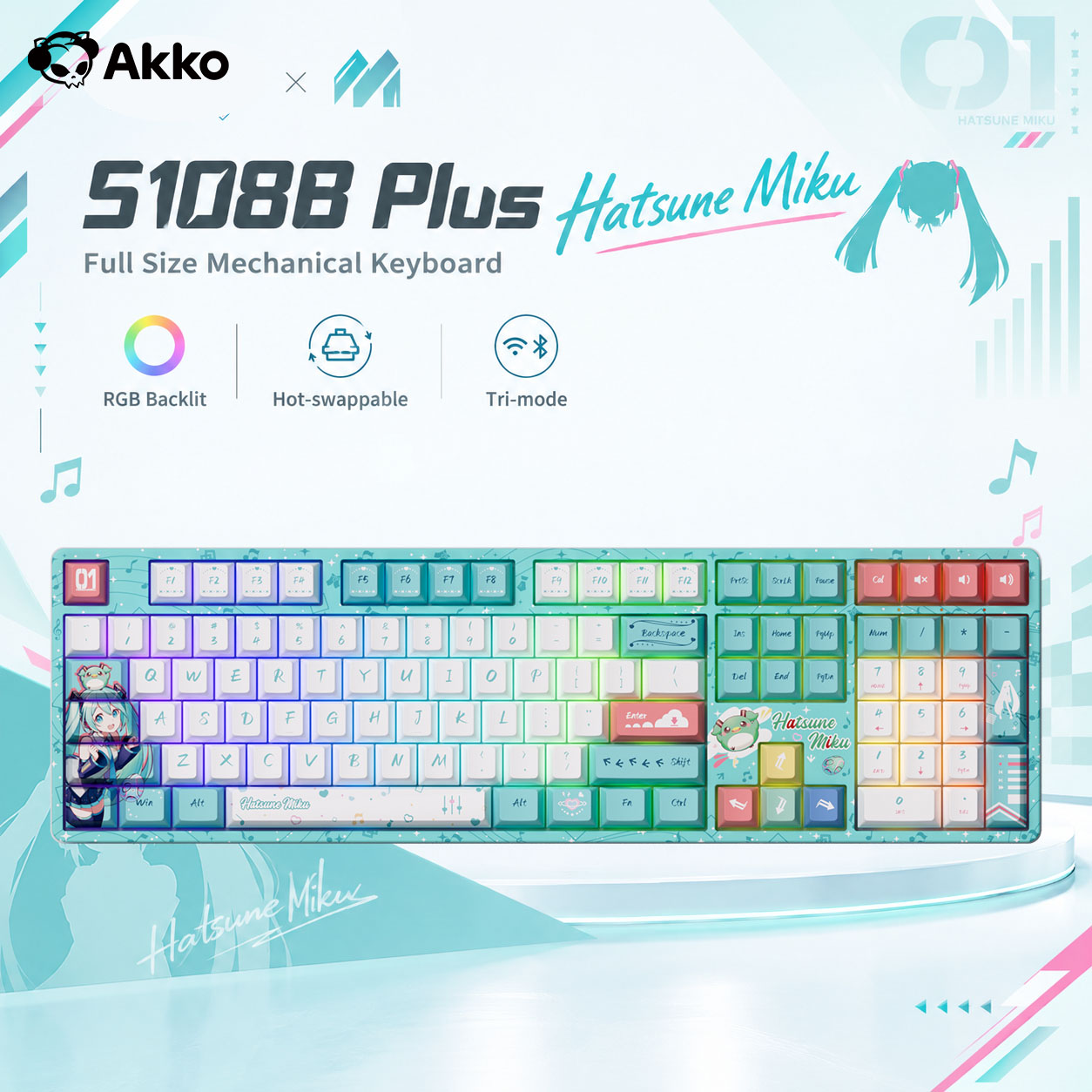 Akko 5108B Plus, Keyboard Meka - Gaming Keyboard Hot Swappable ulasan dan harga
