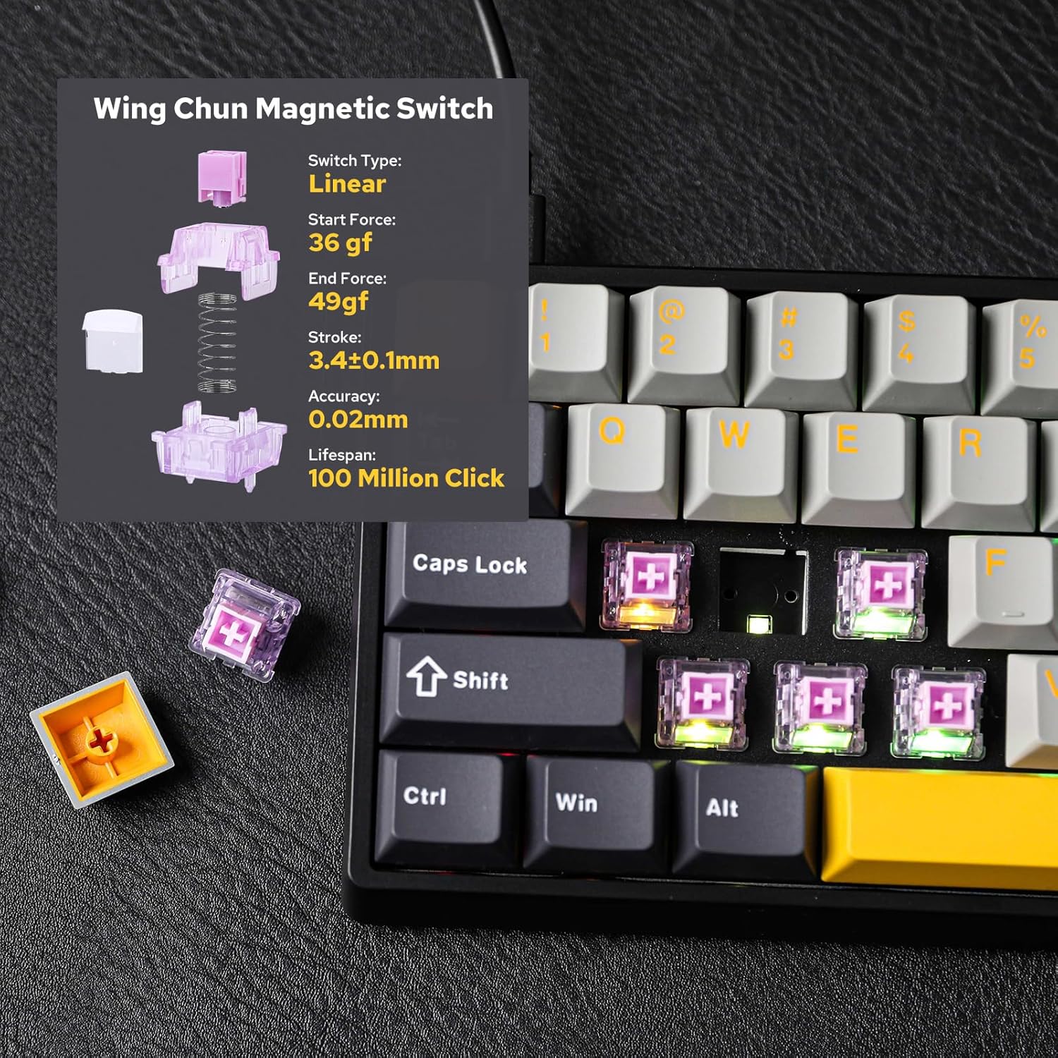 AULA WIN60 HE 60% Max Pro Magn - Gaming Keyboard Hot Swappable ulasan dan harga