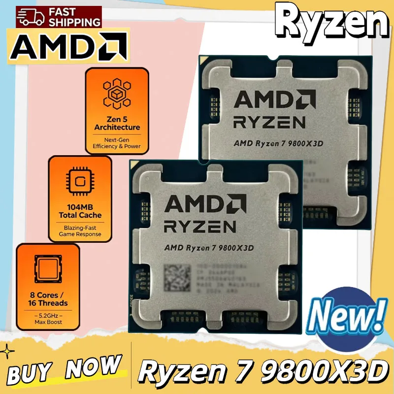 AMD Ryzen 7 9800X3D CPU Gaming - Amd Cpu Ryzen 7 ulasan dan harga