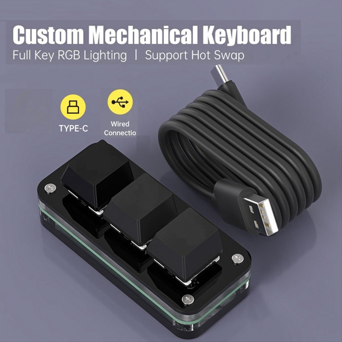Doyou 3 Tombol Pemrograman Mak - Gaming Keyboard Mini ulasan dan harga
