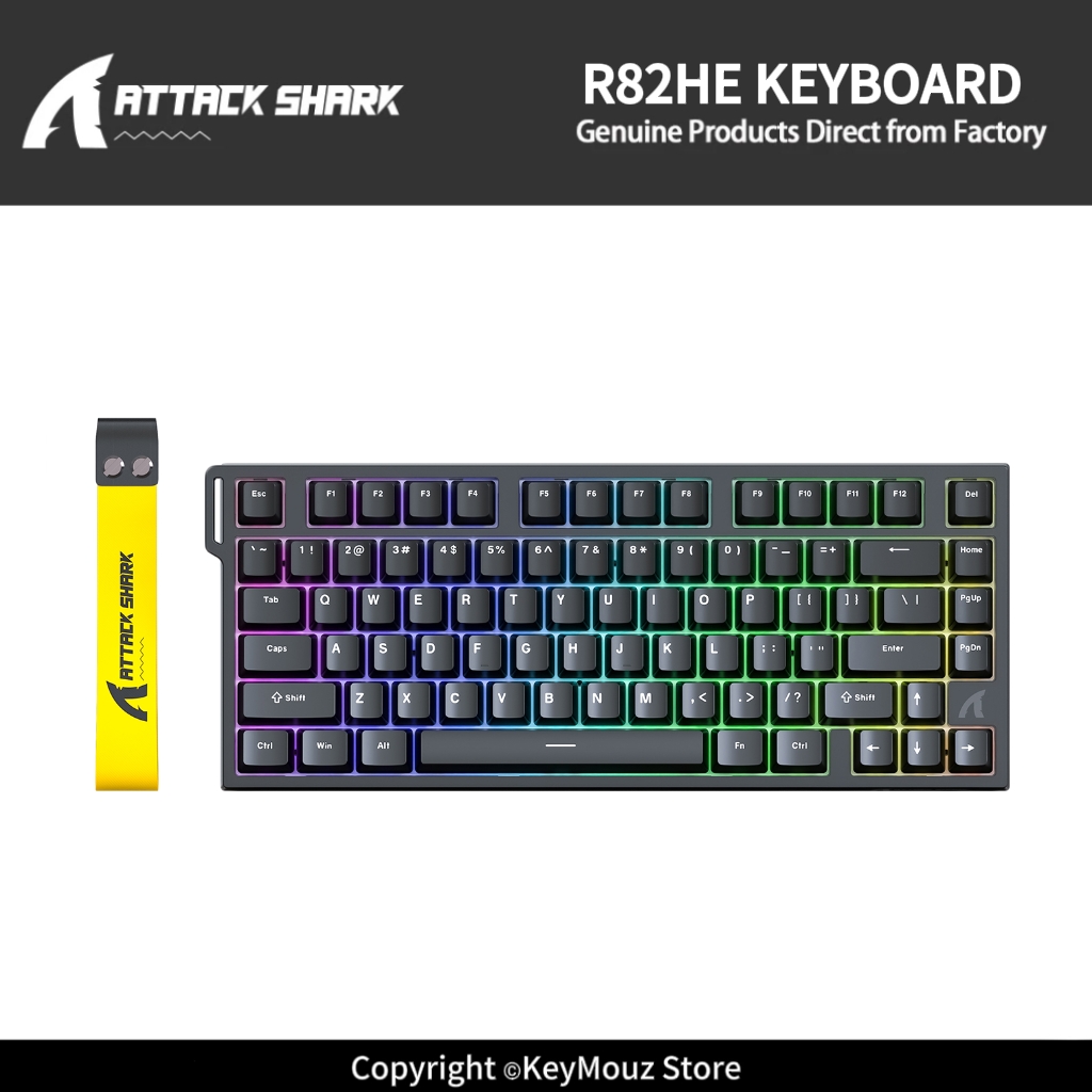 ATTACK SHARK R82HE Keyboard Me - Gaming Keyboard Hot Swappable ulasan dan harga