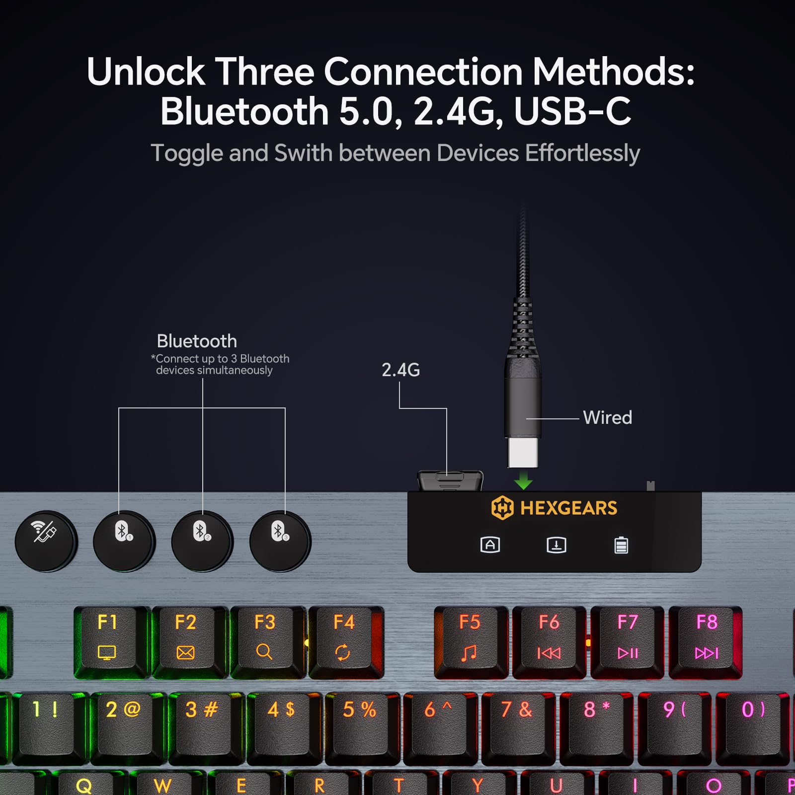HEXGEARS A3 Keyboard Mekanis 8 - Gaming Keyboard Hot Swappable ulasan dan harga
