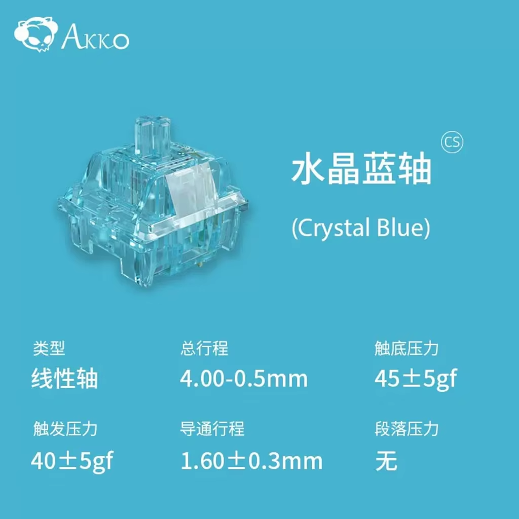 Akko Crystal V3 Switch Anggur  - Keyboard Gaming Blue Switch ulasan dan harga